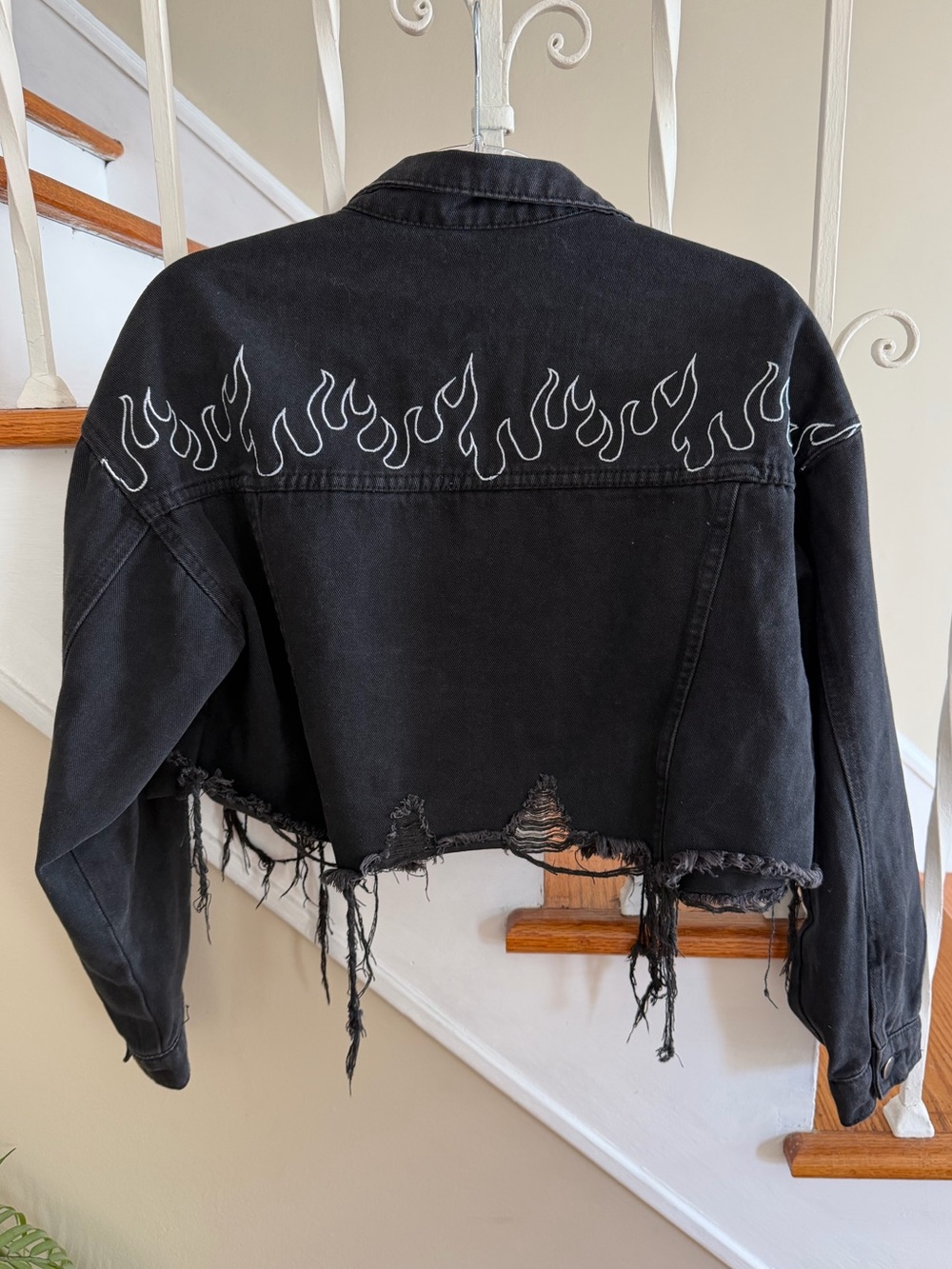 Flames denim jacket
